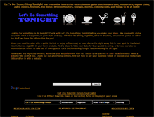 Tablet Screenshot of letsdosomethingtonight.com